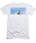 Polar Bear Laying on the Frozon Snow of Svalbard Jane Rix T-Shirt