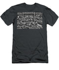 Police Behind the Front Desk Black and White Lee Dos Santos T-Shirt