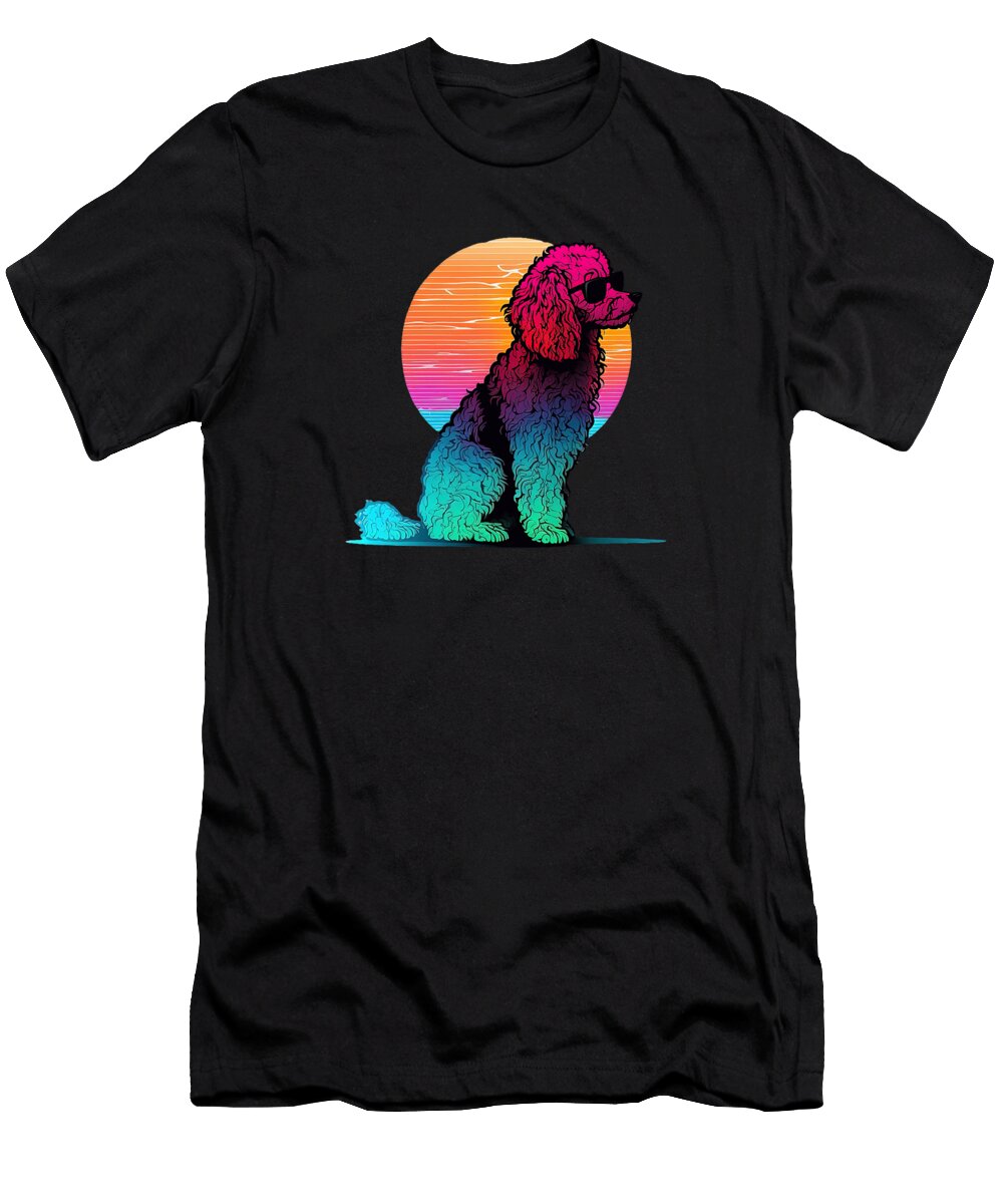 Poodles Retro Retro Synthwave Yah Lishr T-Shirt