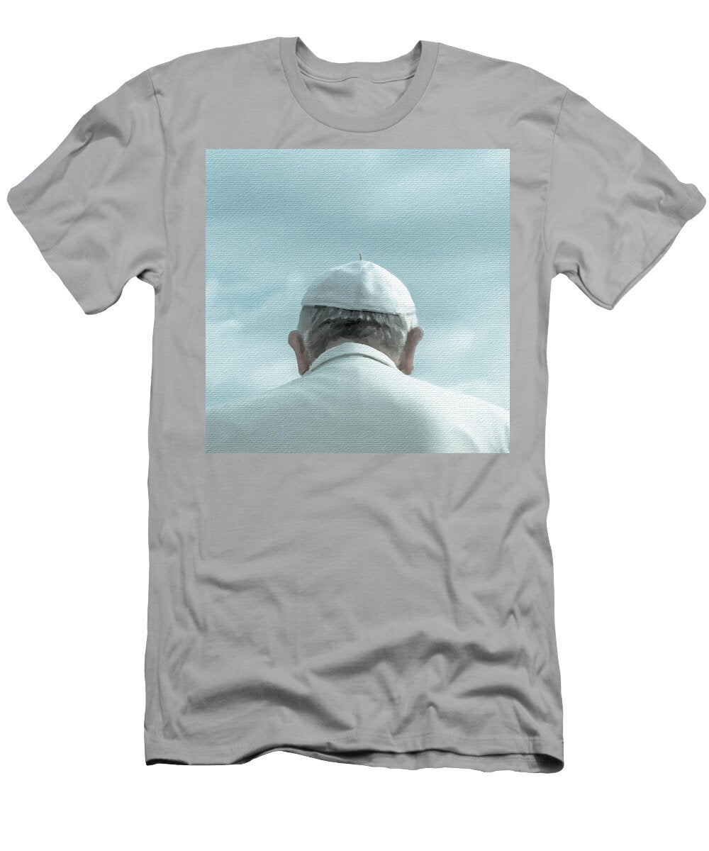 Pope Francis in Crowd of Faithful Acrylic John Paul Tony Rubino T-Shirt