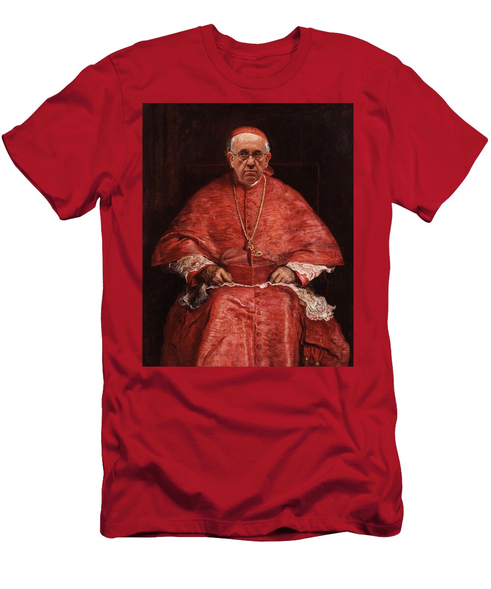 Pope Francis Renaissance Man Classic Treatment Tony Rubino T-Shirt