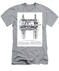 Poppet Valve Steam Engine Cylinder Cutaway Diagram As5 Historic Illustrations T-Shirt