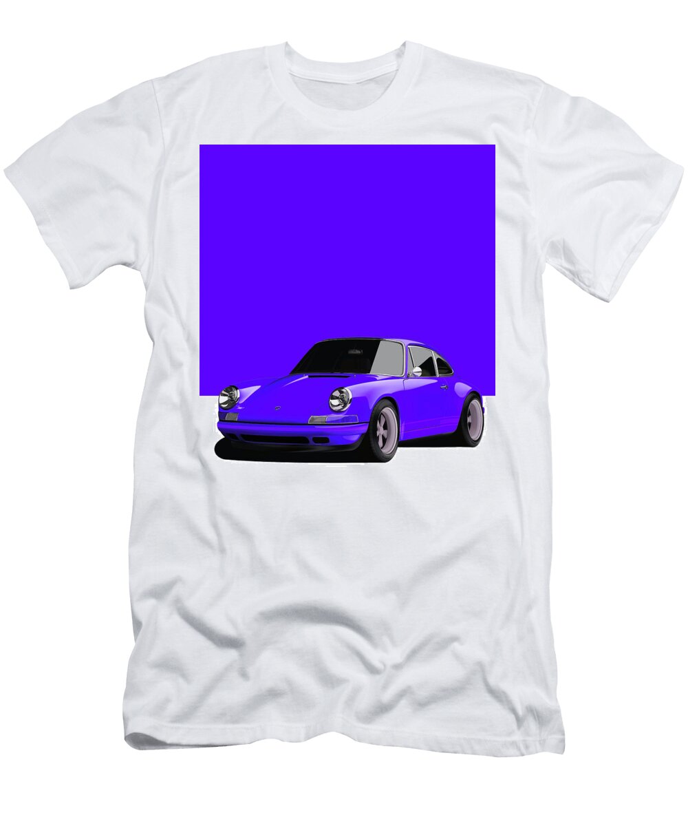 Porsche 911 Classic Restomod Poster Purple Thespeedart T-Shirt