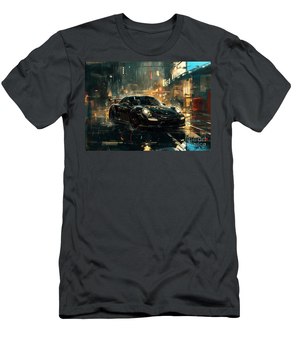 Porsche 911 Turbo Sport Car Turbocharged Excitement for Car Lovers Cortez Schinner T-Shirt