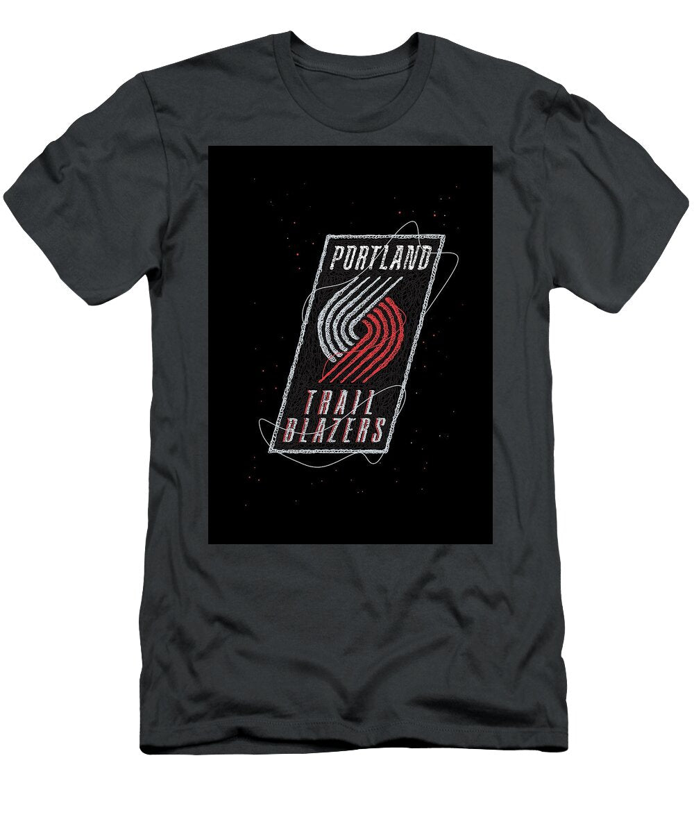 Portland Trail Blazers Basketball NBA Logo Symbol Erwin Saputra T-Shirt