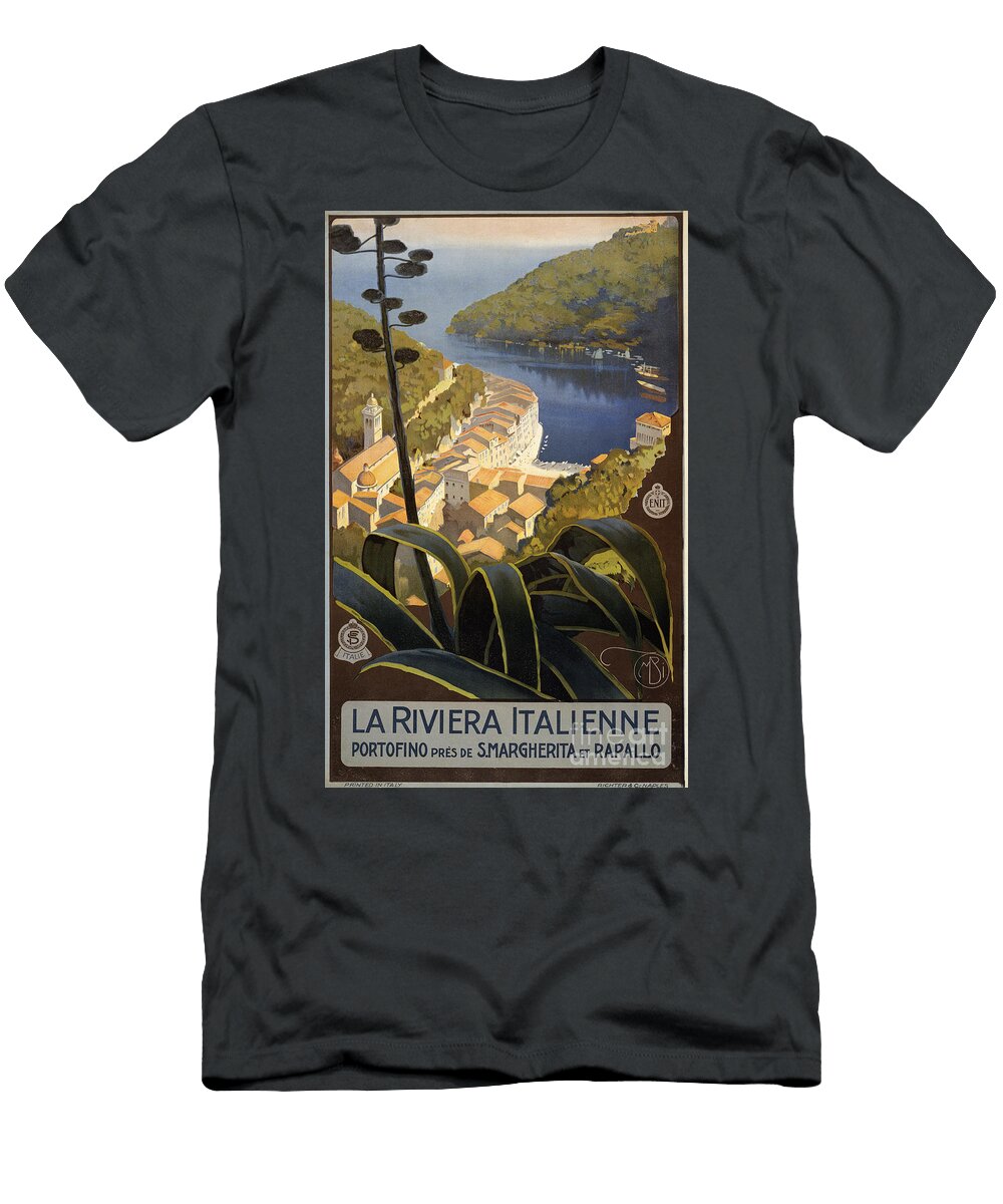 Portofino Travel Poster C1920 Granger T-Shirt