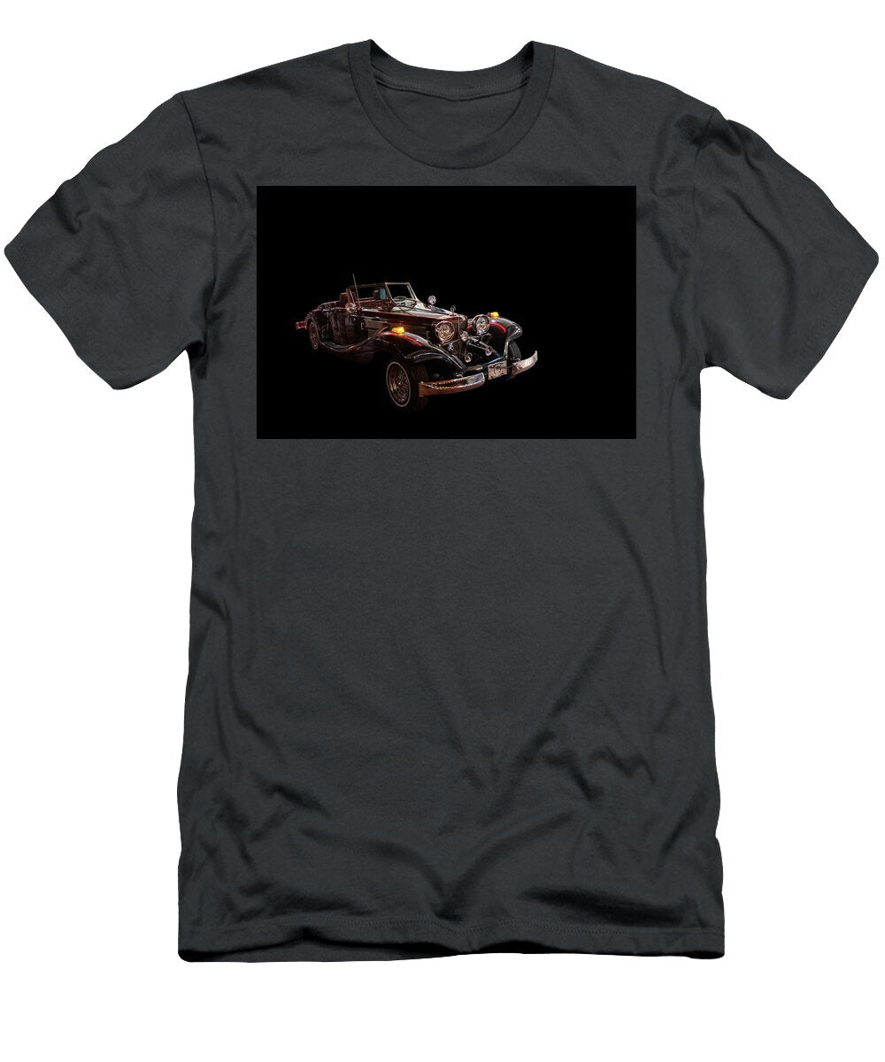 Portrait of an Antique Mercedes Benz Black Bg John Twynam T-Shirt