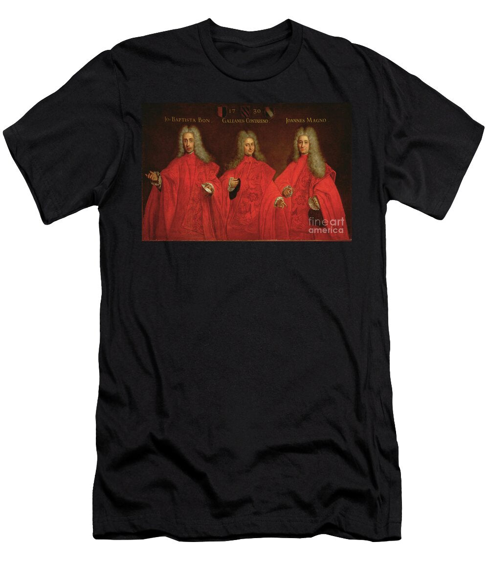 Portrait of Three Lawyers Giovanbattista Bon Galeano Contarini and Giovanni Magno 1730 Oil on Canvas Pietro Uberti T-Shirt