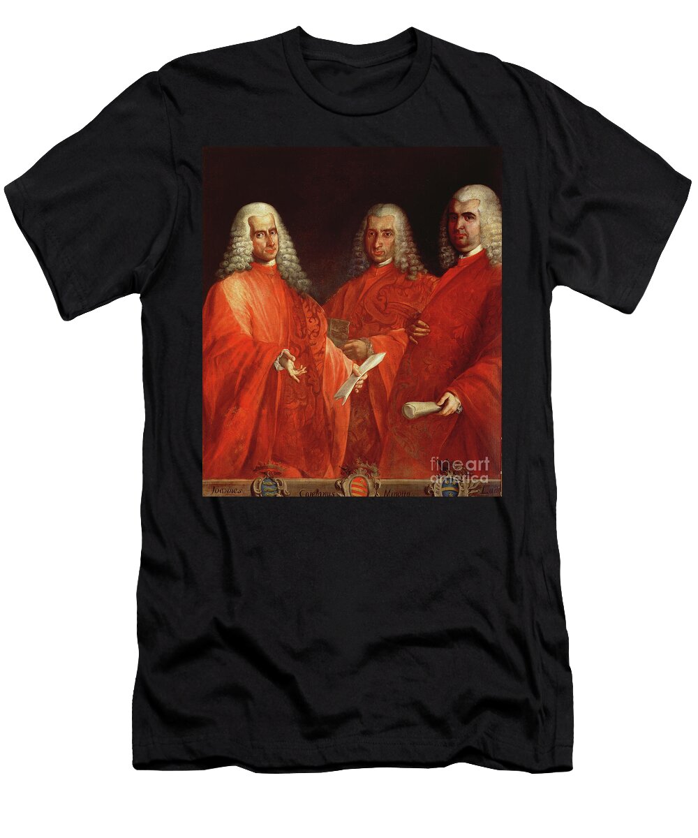 Portrait of Three Lawyers Giovanni Dolfin Gaetano Minotto and Lodovico Angarano Oil on Canvas Vicenzo Guarana T-Shirt