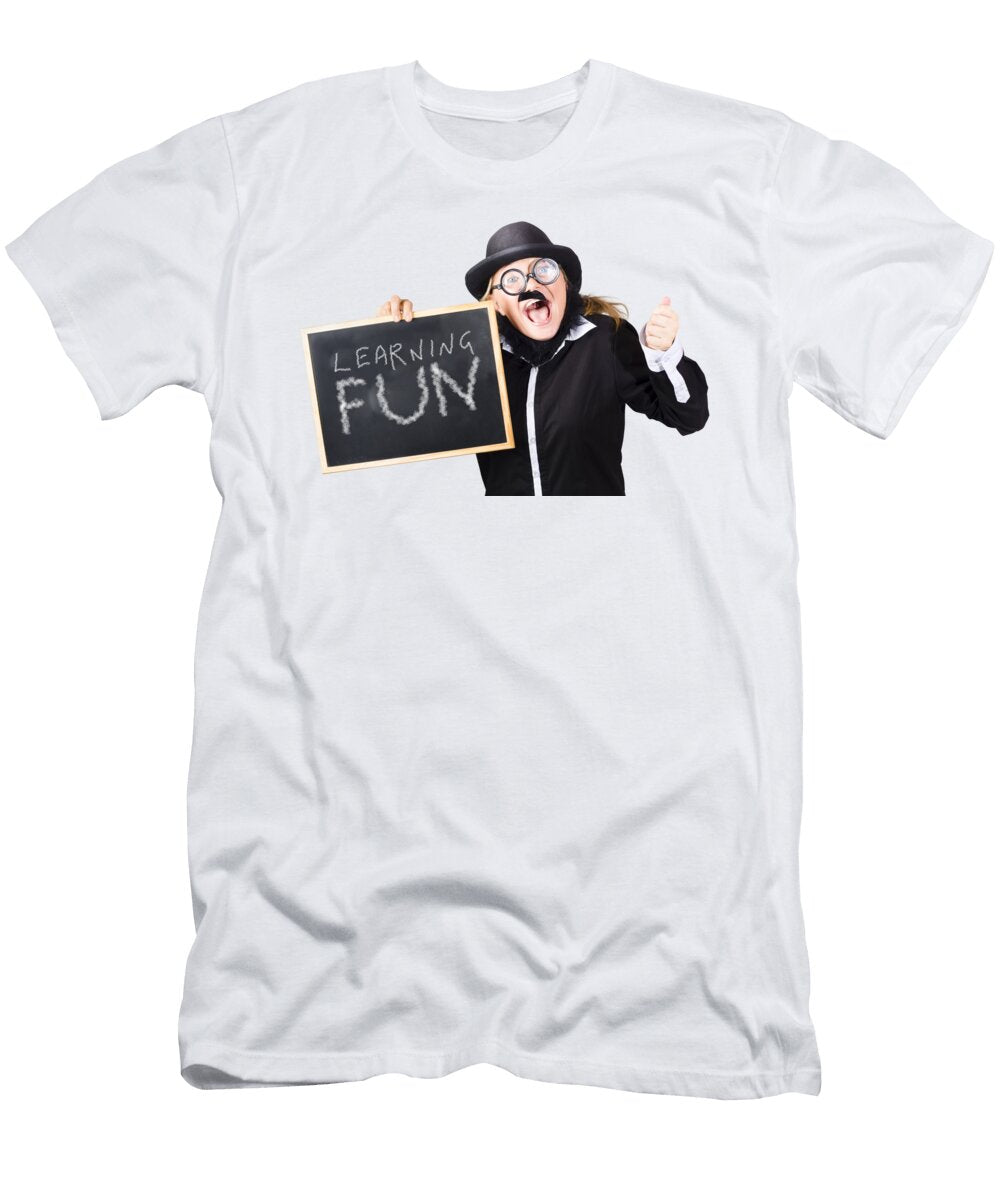 Positive Woman with Blackboard Jorgo Photography T-Shirt