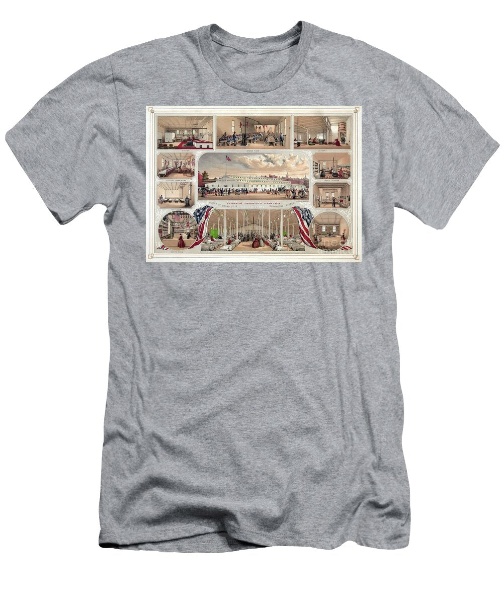 Poster for the Citizens Volunteer Hospital Philadelphia Pub 1862 James Fuller Queen T-Shirt