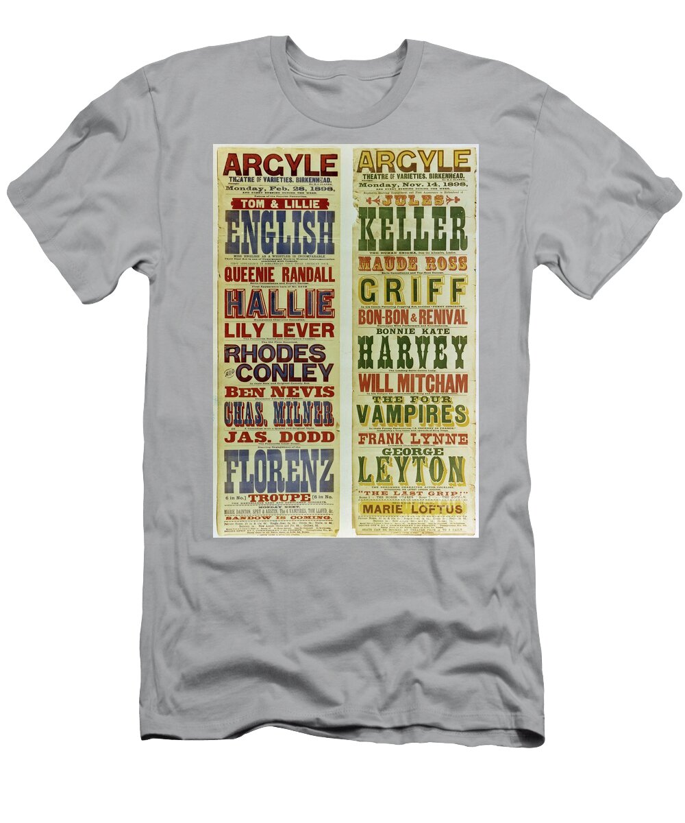 Posters for the Argyle Theatre of Varieties Birkenhead 1898 English School T-Shirt