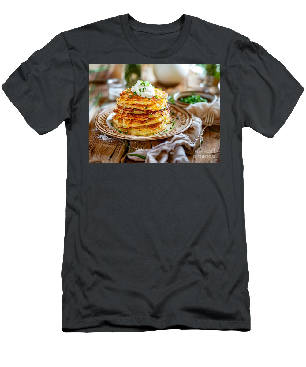 Potato Pancakes with Sour Cream Art Momente T-Shirt