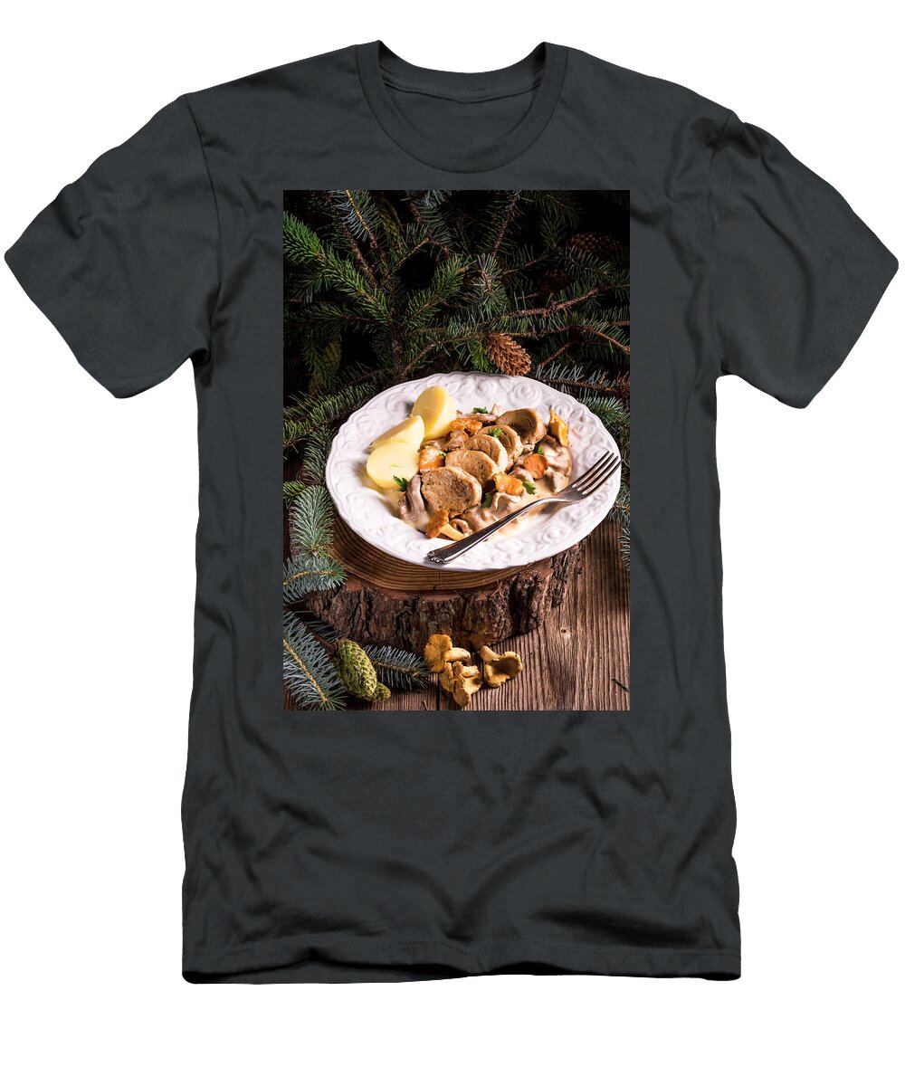 Potatoes with Pork Medallions and Chanterelle Sauce Darius Dzinnik T-Shirt
