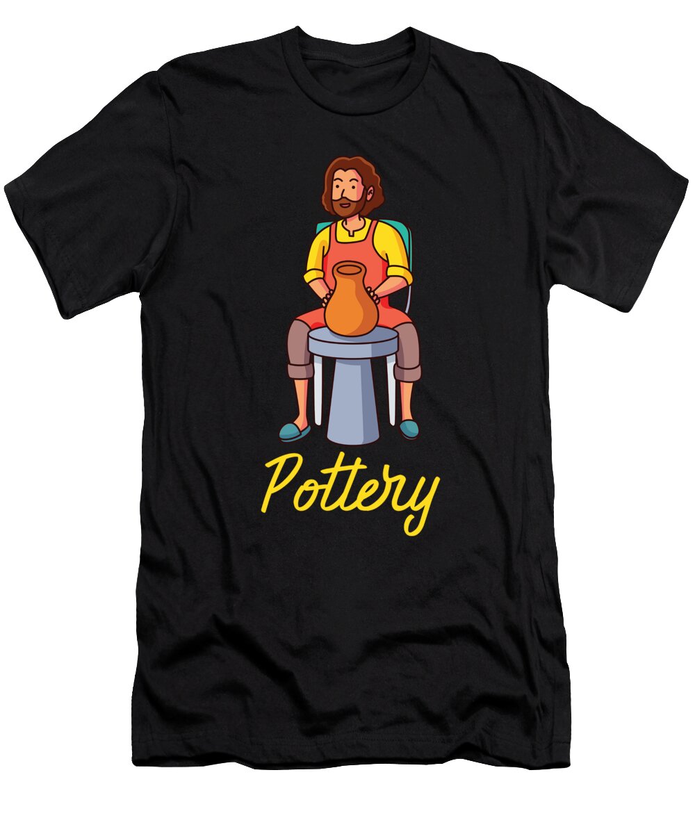 Pottery Man Sculpture Ceramics Oven Crafts Gift Thomas Larch T-Shirt