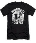 Powered By Fixing Cars Coffee Funny Mechanic Lisa Stronzi T-Shirt