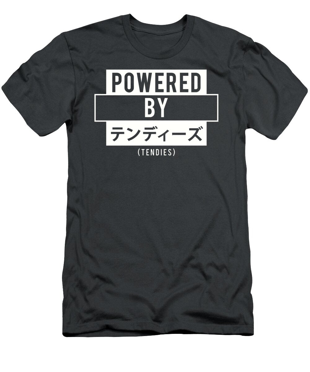 Powered By Tendies Japanese Aesthetic Vaporwave Design Dawid Caris T-Shirt