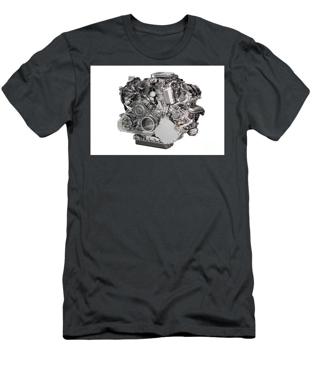 Powerful Car Engine Isolated on White Goce Risteski T-Shirt