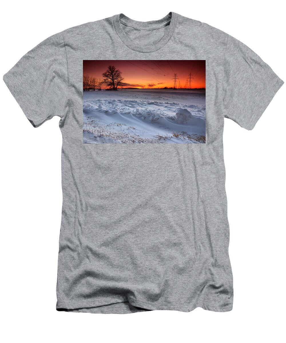Powerlines in Winter Cale Best T-Shirt