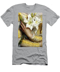 Pre Raphaelite Woman Clutching White Lilies Detail Tina Lavoie T-Shirt