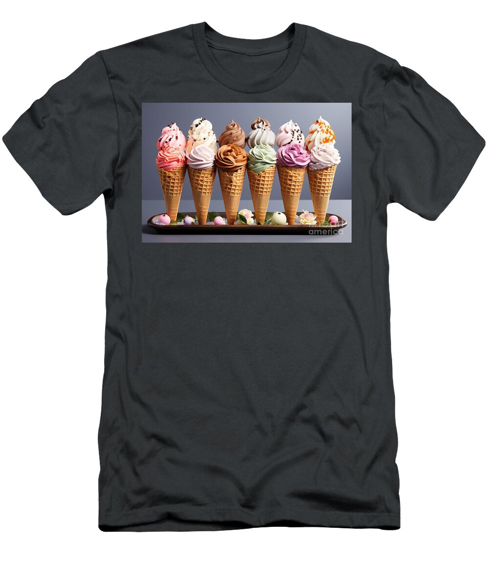 Premium Variety of Ice Cream Cones N Akkash T-Shirt