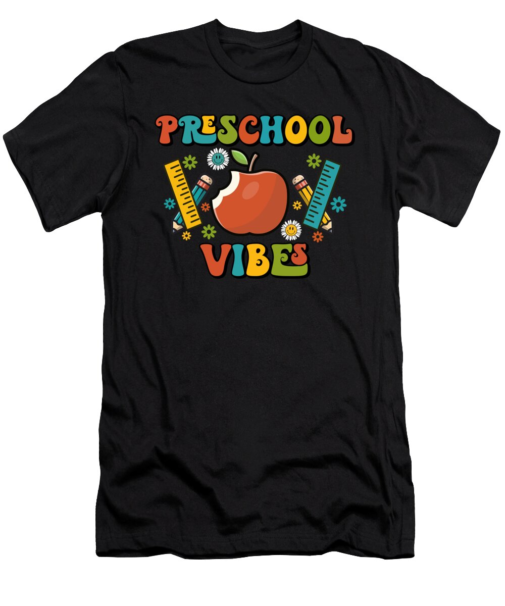 Preschool Vibes School Designs Pencils Licensed Art T-Shirt