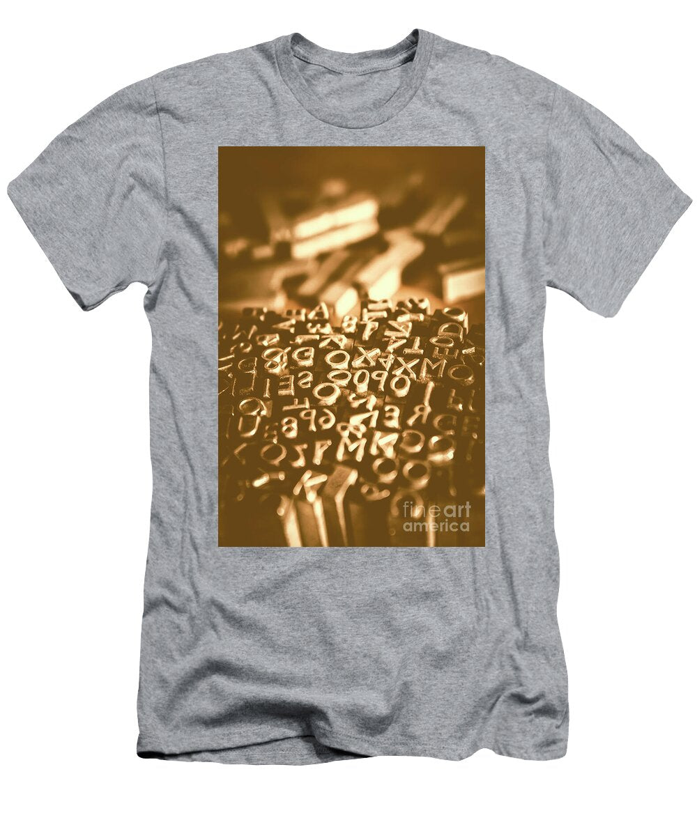 Print Industry Typographic Letters and Numbers Jorgo Photography Wall Art Gallery T-Shirt