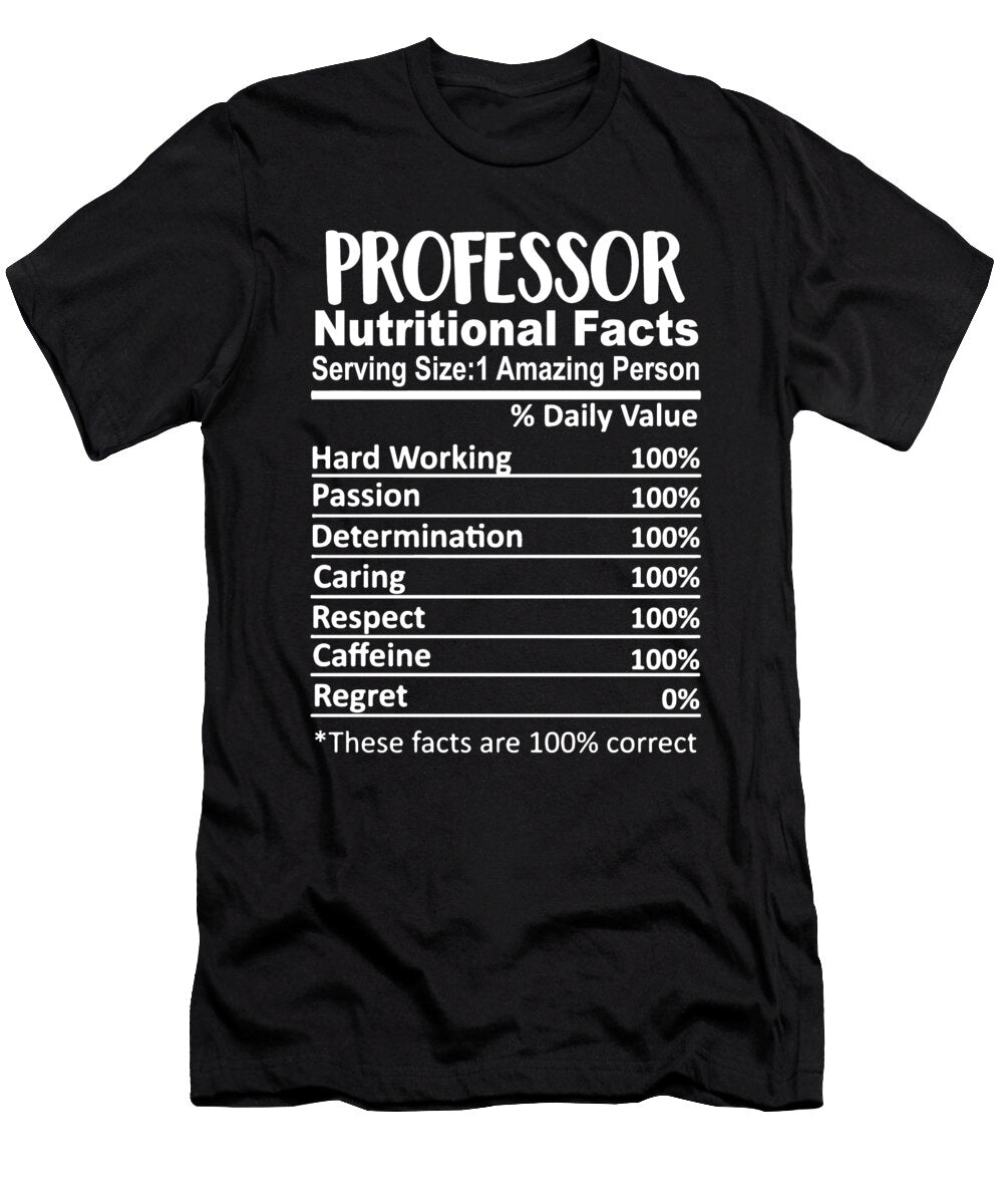 Professor Nutrition Facts Funny Jensen Cena T-Shirt