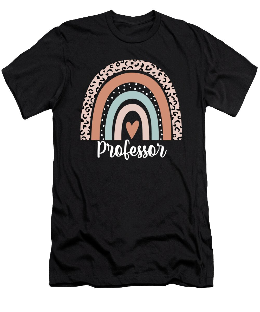 Professor Rainbow Leopard Funny Professor Appreciation Jensen Cena T-Shirt