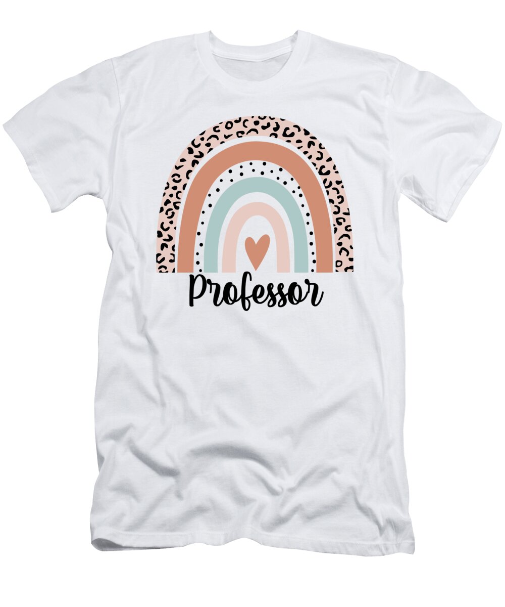 Professor Rainbow Leopard Funny Professor Gift Jensen Cena T-Shirt