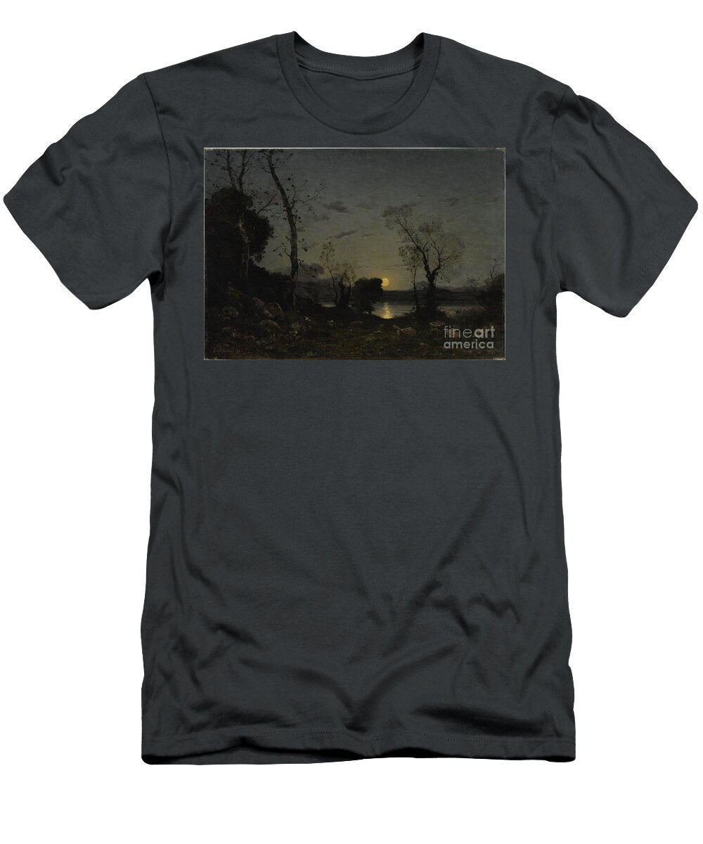 Property From a Private Collection Japan Henri Joseph Harpignies French 1819 1916 Un Lac Au Clair D Artistic Rifki T-Shirt