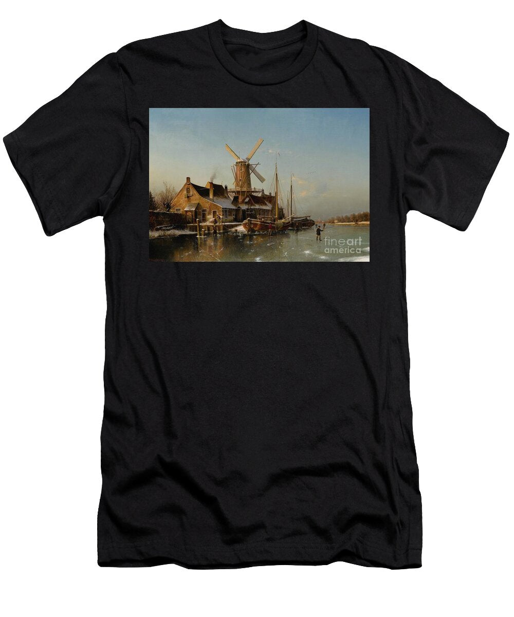 Property From an American Private Collection Johannes Bertholomaus Duntze German 1823 1895 a Winter Artistic Rifki T-Shirt