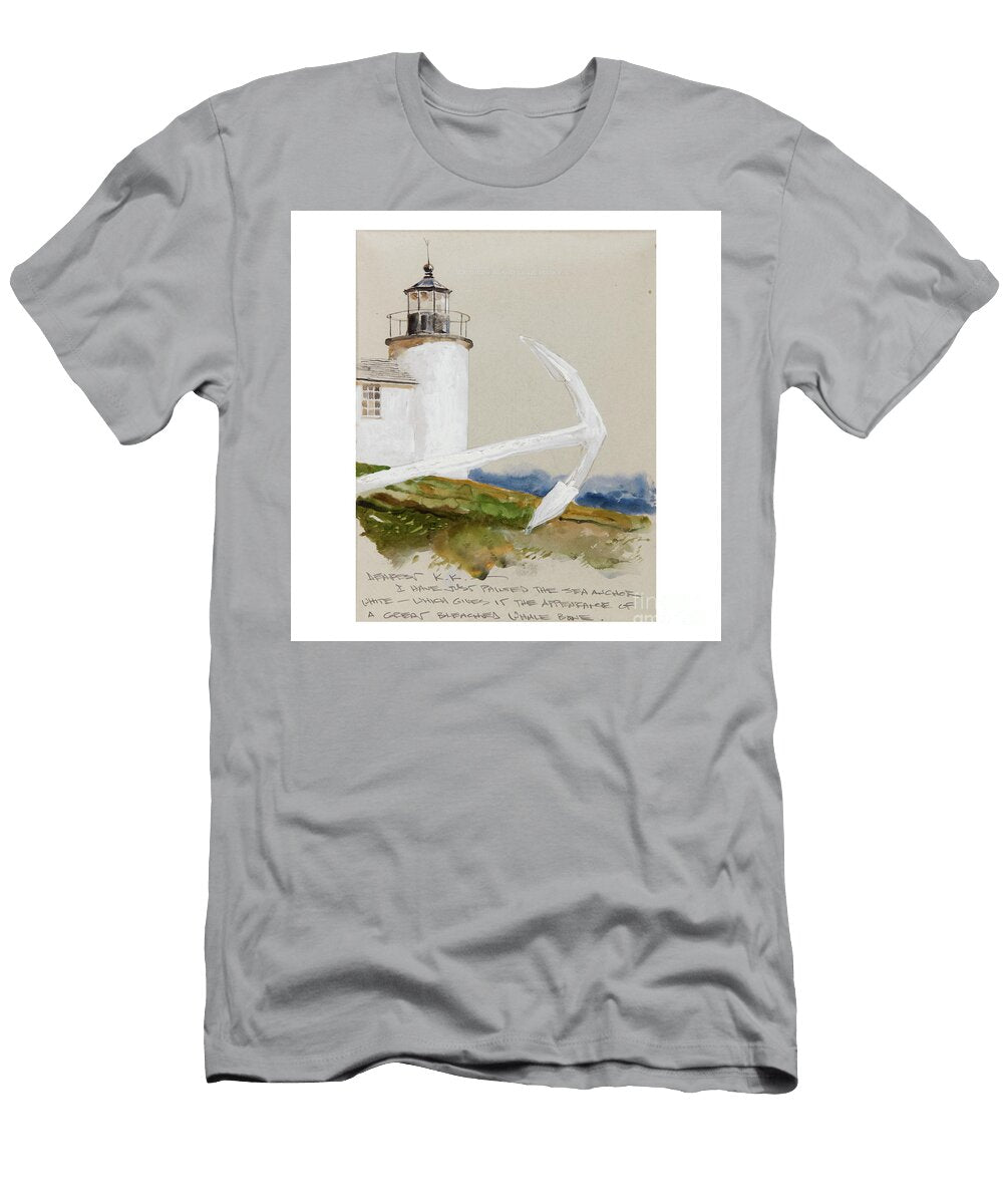 Property From the Collection of John Whitney Kelly Jamie Wyeth B 1946 Letter with a Lighthouse and a Artistic Rifki T-Shirt
