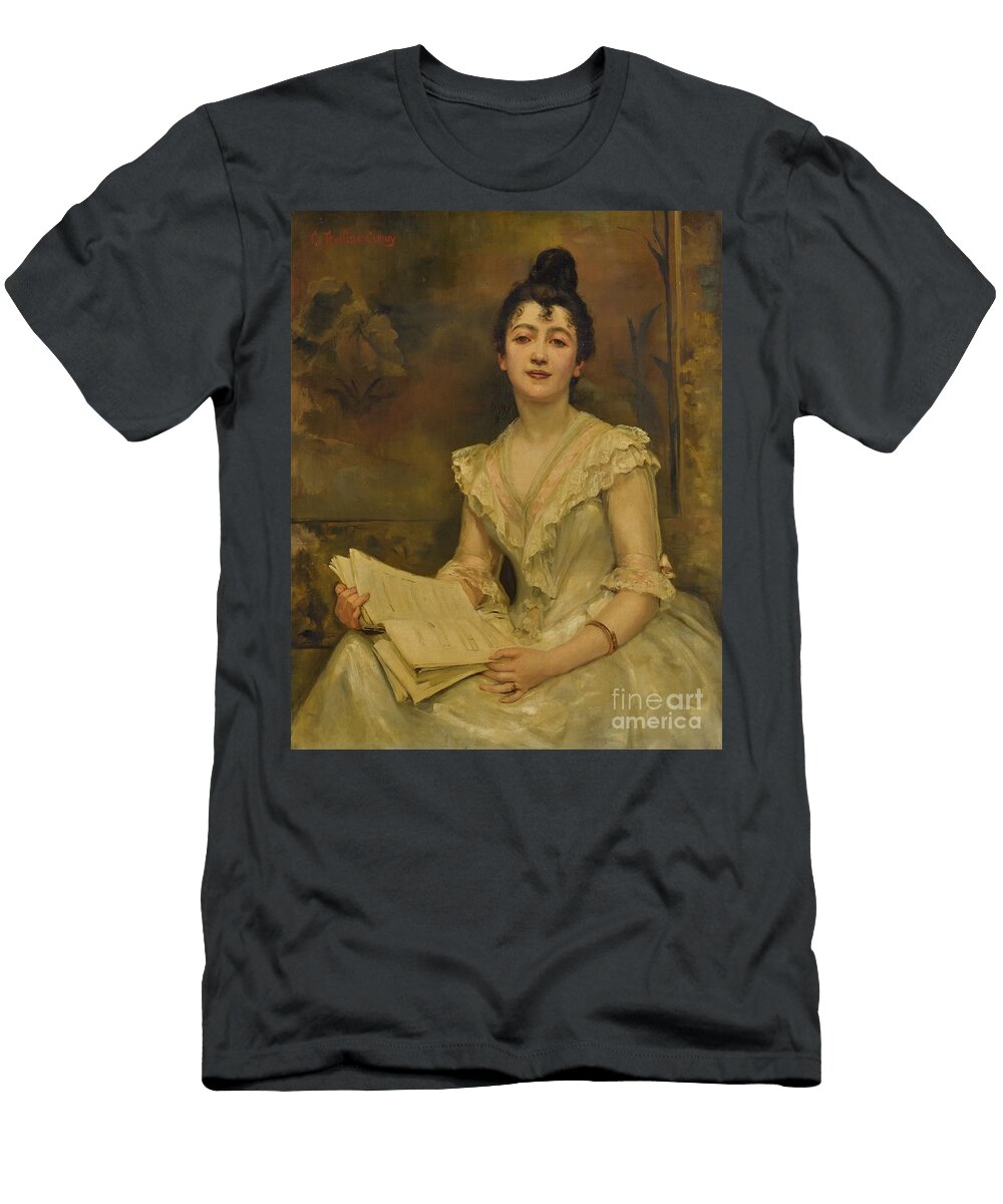 Property of a Private Collector New York Caroline Feuillas Creusy French 1861 Lady in White Readin Artistic Rifki T-Shirt