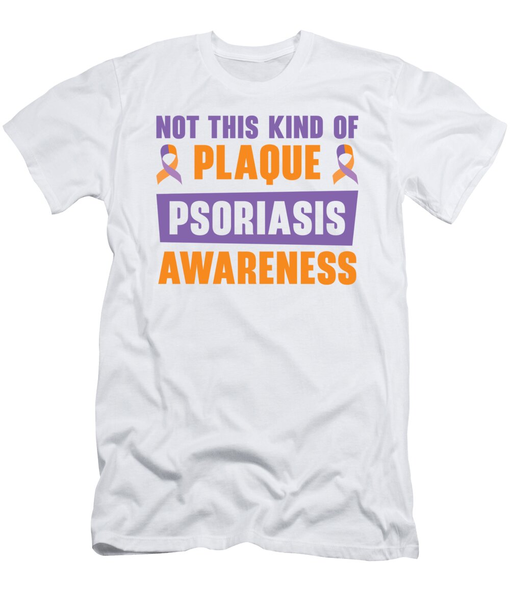 Psoriasis Warrior Plaque Lavender Orange Ribbon Awareness Toms Store T-Shirt