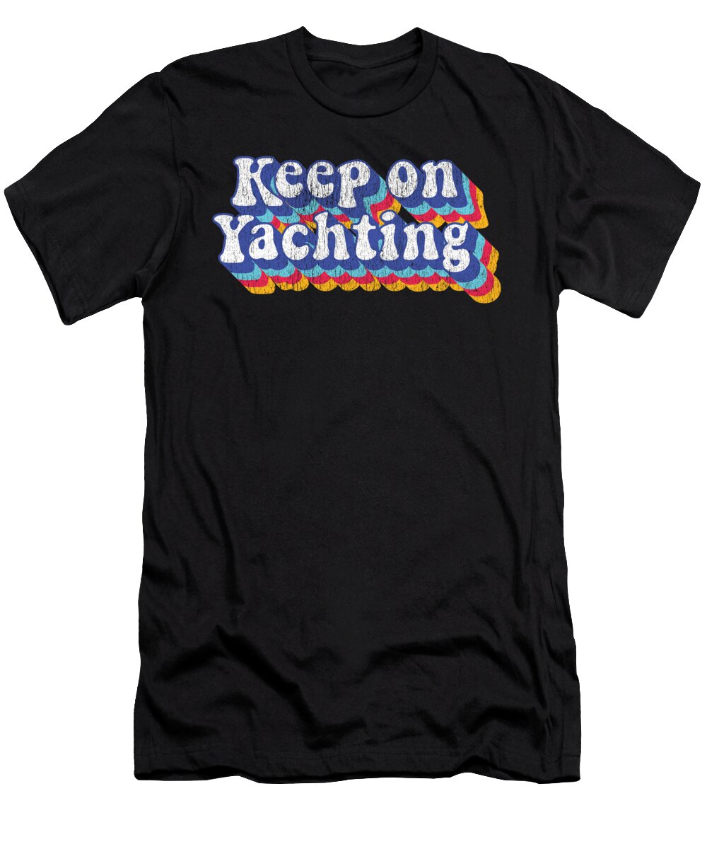 Psychedelic Fade Yacht Rock Party Boat Drinking Graphic Deluxe Chimp T-Shirt