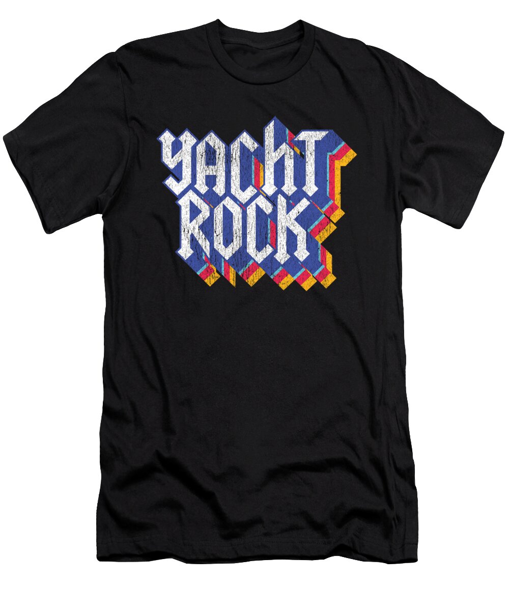 Psychedelic Fade Yacht Rock Party Boat Drinking Print Deluxe Chimp T-Shirt