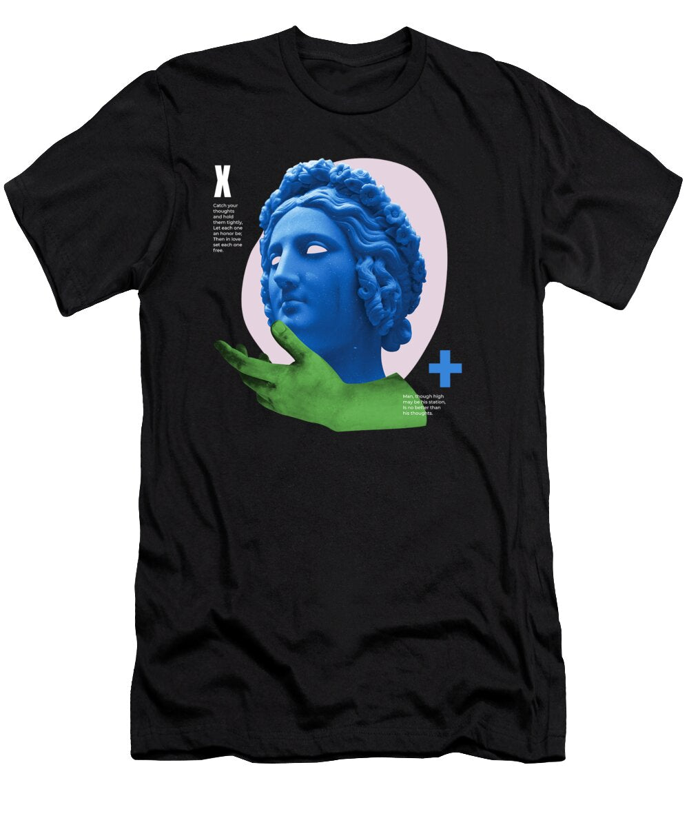Psychedelic Statue Abstract Collage Me T-Shirt