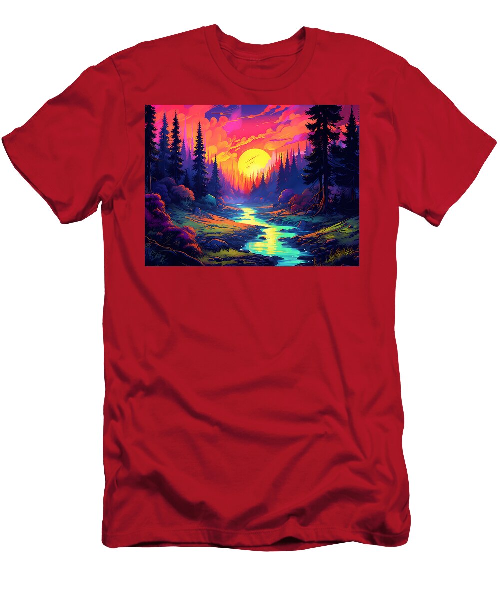 Psychedelic Sunset Peter Tinker T-Shirt