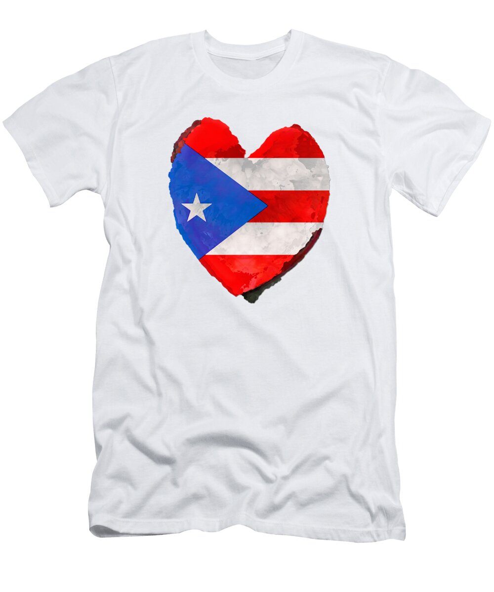 Puerto Rican Flag Puerto Rico Love Sharon Cummings T-Shirt