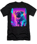 Pug Dog Cyber Vaporwave 80s Synthwave Retrowave Yah Lishr T-Shirt