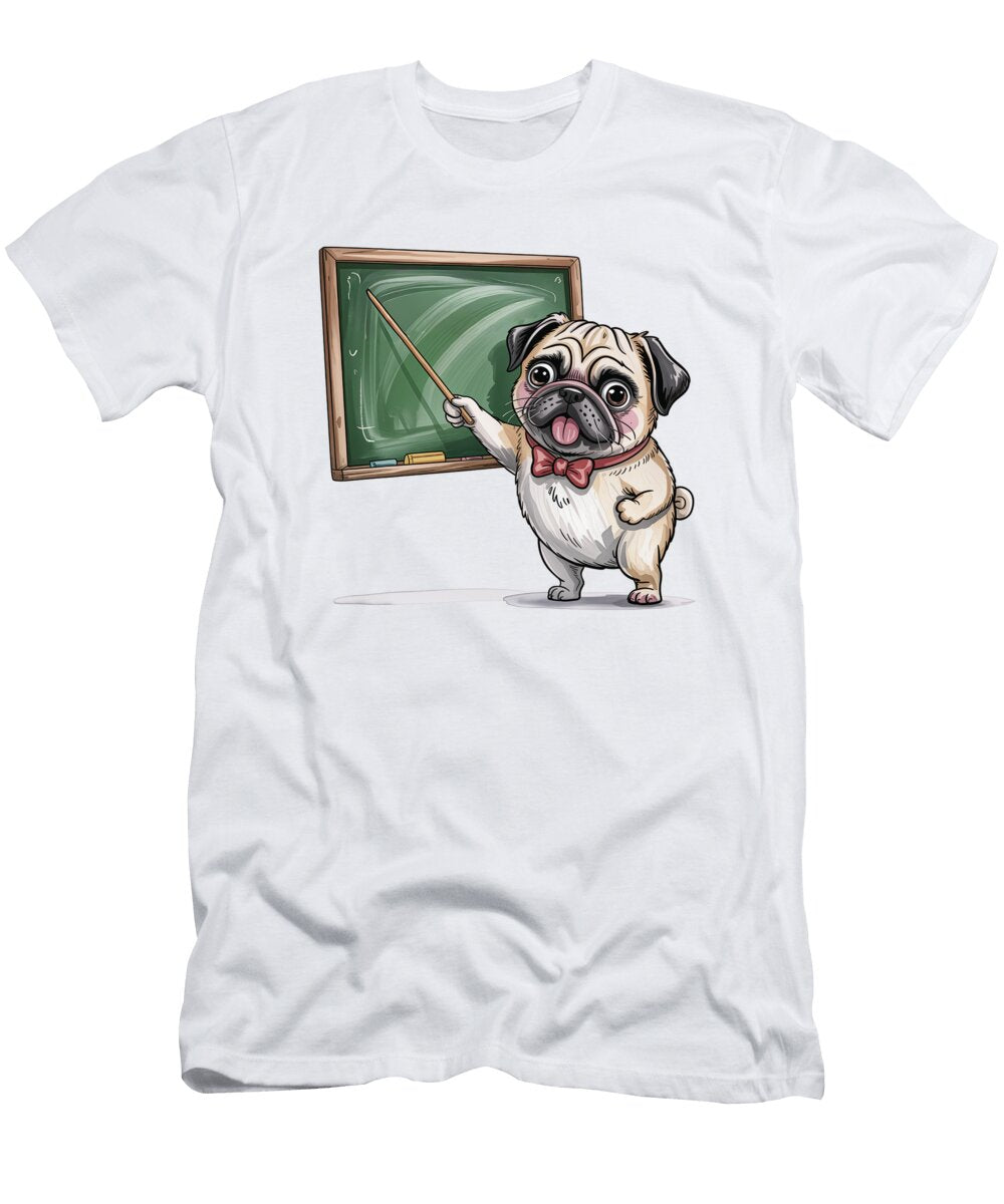 Pug Professors At the Blackboard Joanna Redesiuk T-Shirt