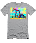 Pumpjack Oil Pump in the Fields in Vibrant Colors 20210730 Wingsdomain Art and Photography T-Shirt