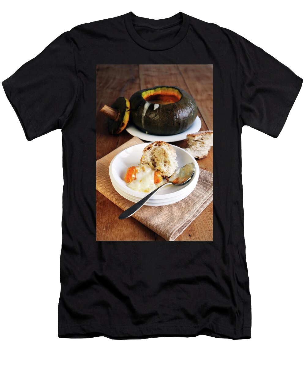 Pumpkin with Taleggio Fontina and Gorgonzola Pumpkin Fondue Mario Matassa T-Shirt