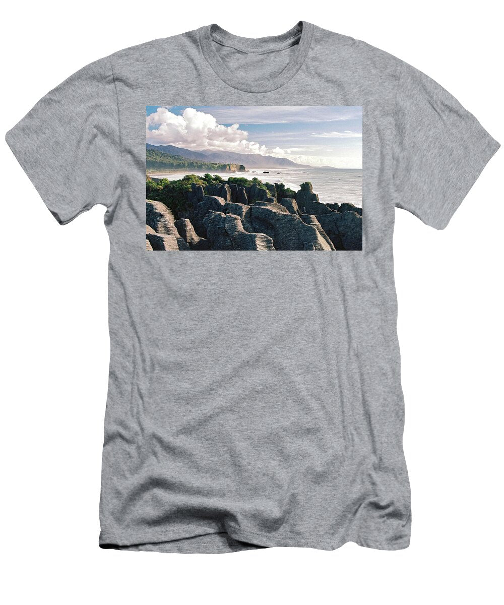 Punakaiki Pancake Rocks and Tasman Sea View Steve Mitchell T-Shirt