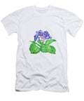 Purple African Violet Watercolor Painting Color Color T-Shirt
