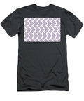 Purple and White Art Deco Chevron Pattern Pairs Coloro 2022 Popular Color Lavender Silk 138 48 19 Petite Pattern Minimal Graphic Designs T-Shirt