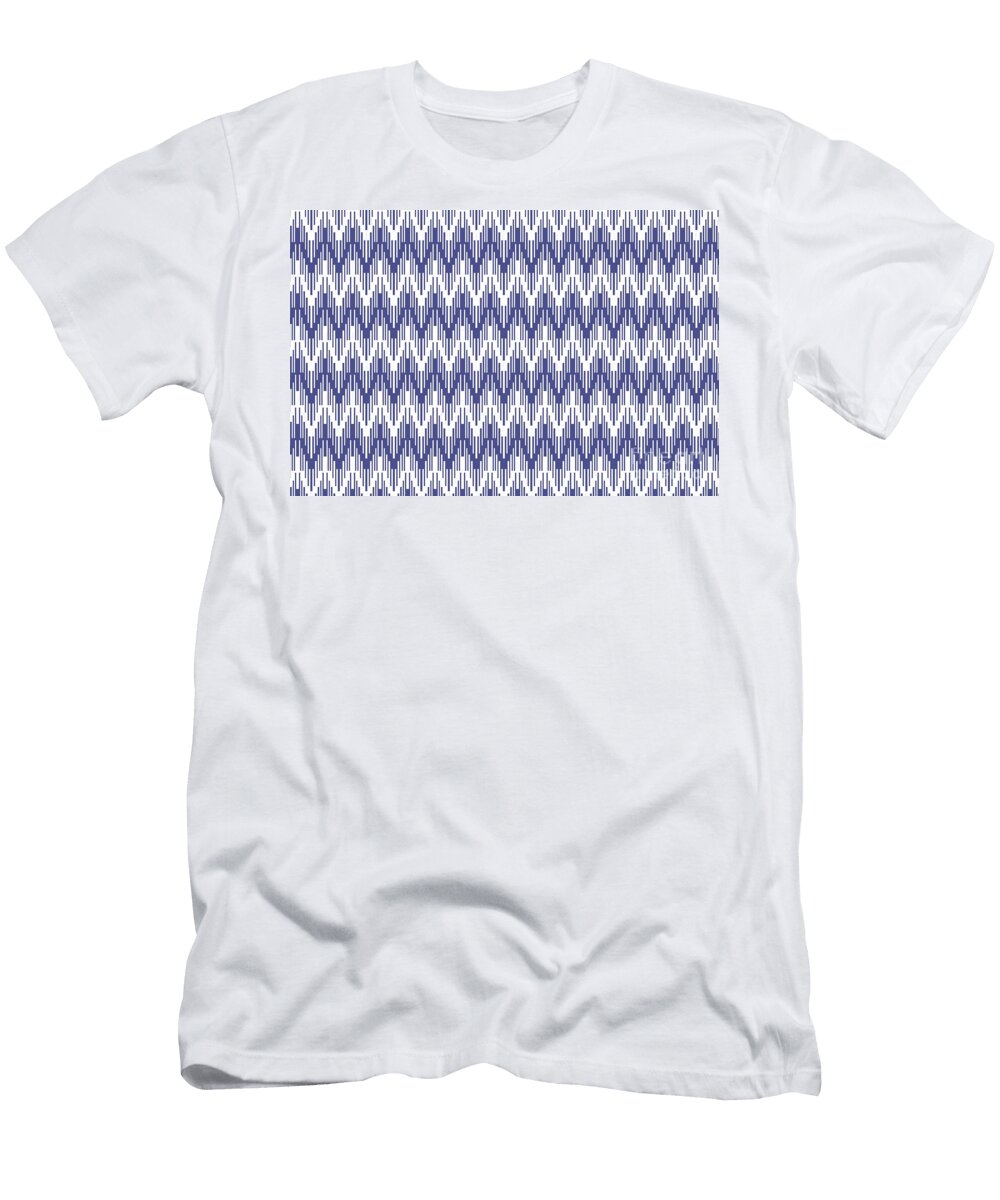 Purple and White Chevron Ripple Pattern Pairs De 2022 Popular Color Beaded Blue De5909 Petite Pattern Minimal Graphic Designs T-Shirt