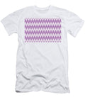 Purple and White Striped Chevron Ripple Pattern Pairs De 2022 Popular Color Royal Pretender De5999 Petite Pattern Minimal Graphic Designs T-Shirt