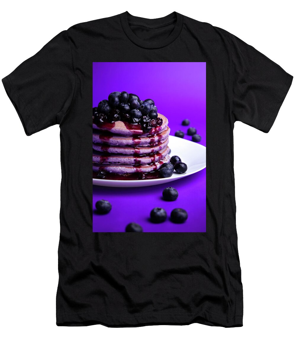 Purple Blueberry Breakfast Pancakes with Syrup Jason Sinn T-Shirt